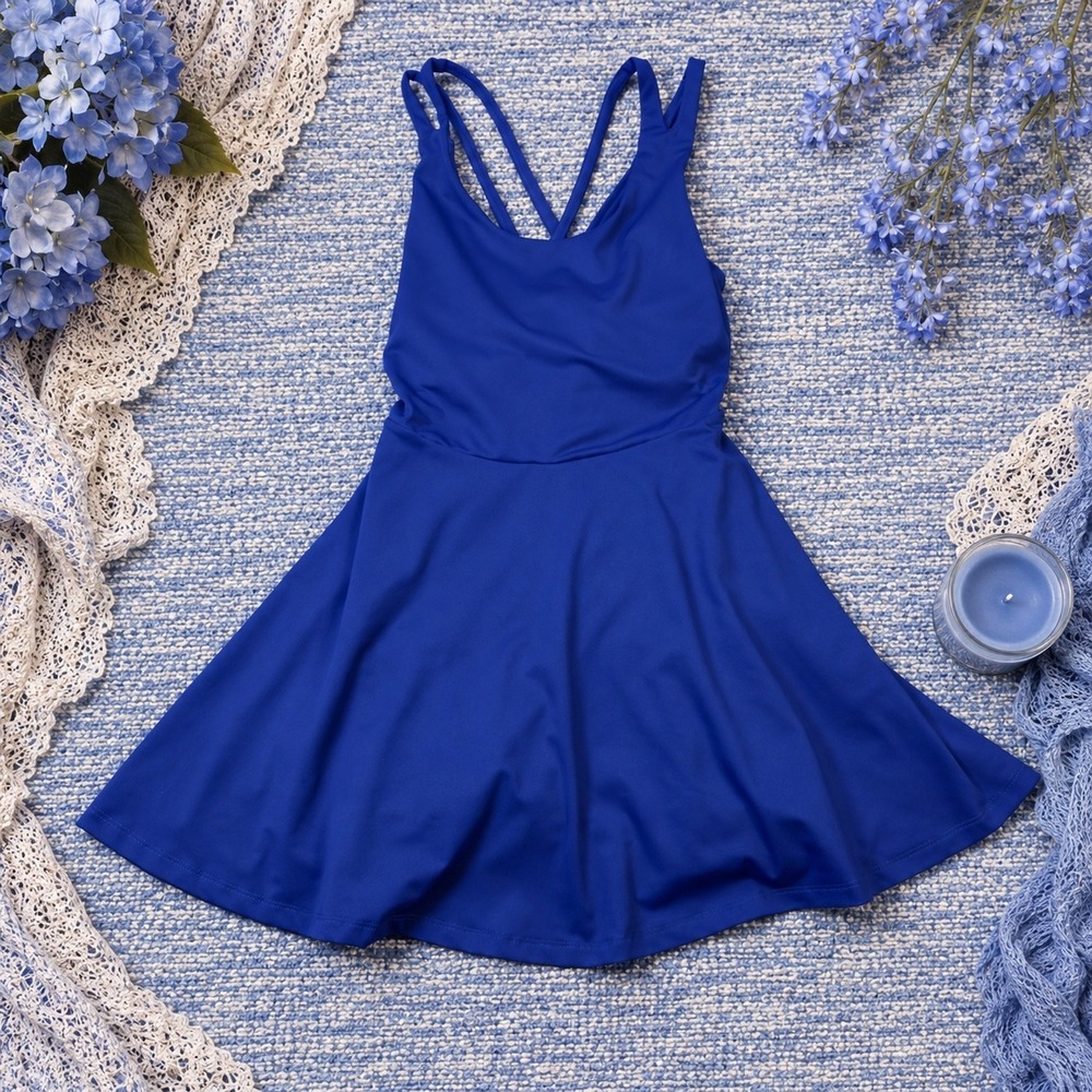 Fabletics Royal Blue Fit-and-Flare Dress